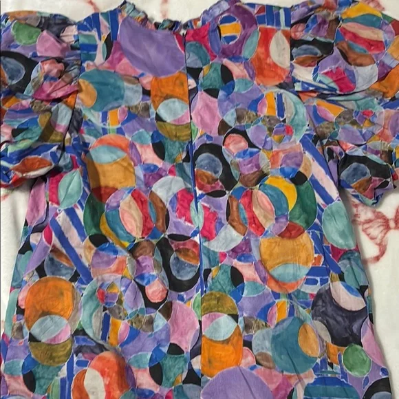 TCEC Colorful Abstract Blouse - Picture 3 of 3